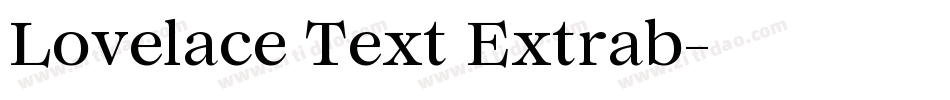 Lovelace Text Extrab字体转换